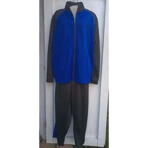 Vintage And1 Tracksuit Blue Black Mens 2XL New Deadstock Y2K Full Zip Drawstring
